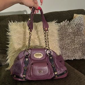 Authentic Versace purple shoulder bag